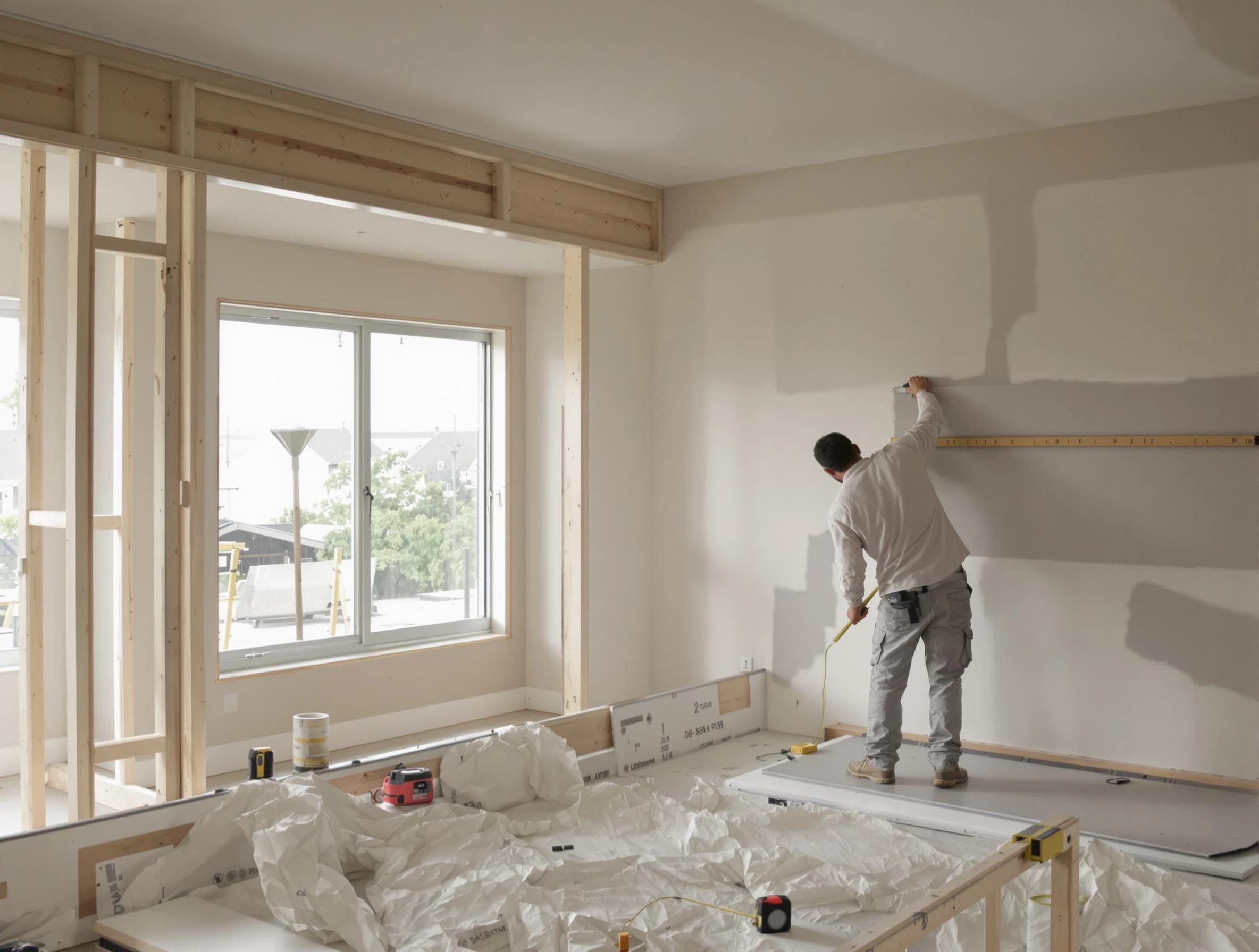 Hudson House Painters installing new drywall in Hudson, OH