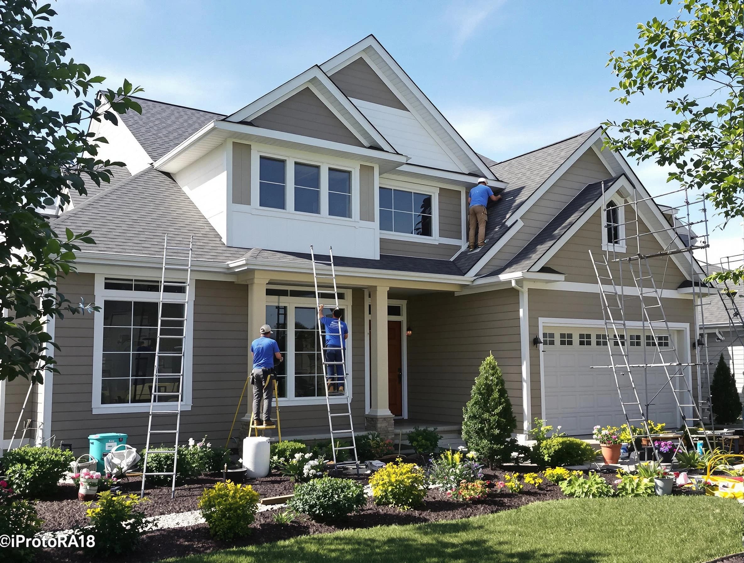 Detailed exterior painting by Hudson House Painters in Hudson